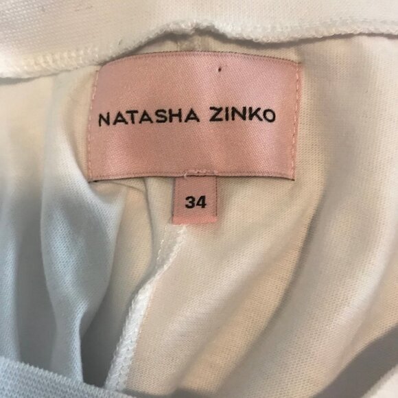 Natasha Zinko  White Cotton Bunched Shirt Size 34 - Picture 6 of 8